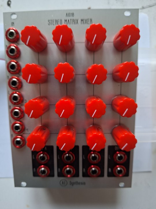 AI Synthesis AI018 Stereo Matrix Mixer (Aluminum) | ModularGrid