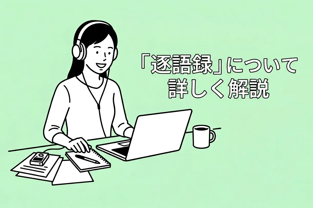 逐語録（ちくごろく）とは？書き方や文字起こし方法を初めての方に解説します