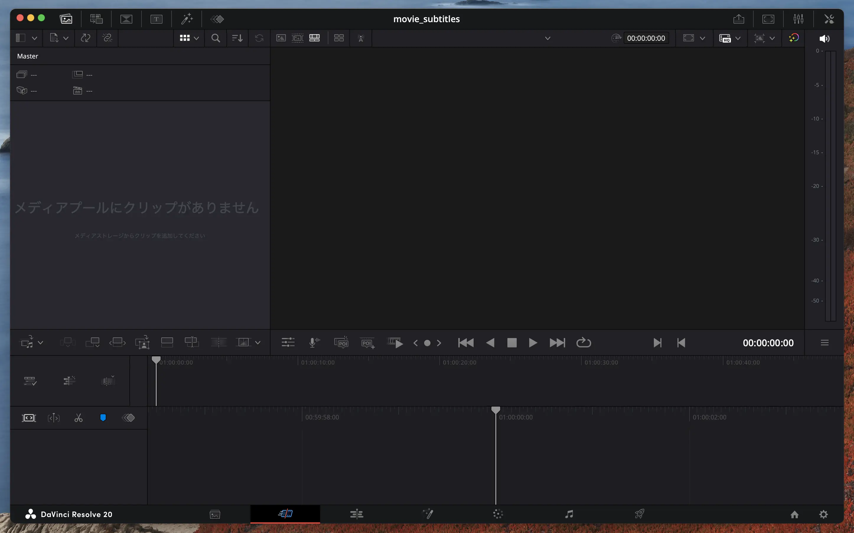 プロジェクトを開いた状態