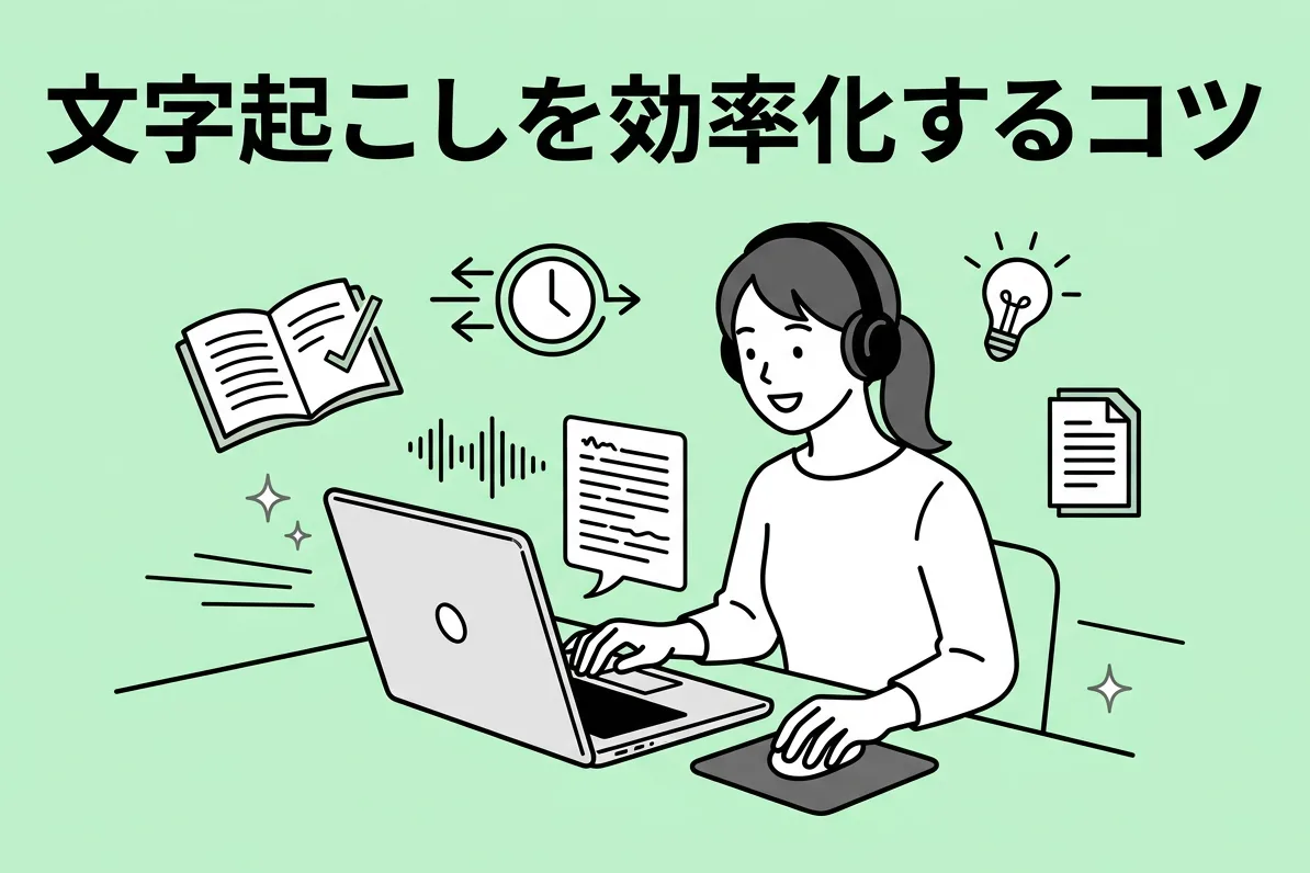 文字起こし（テープ起こし）を劇的に効率化する7つのコツ