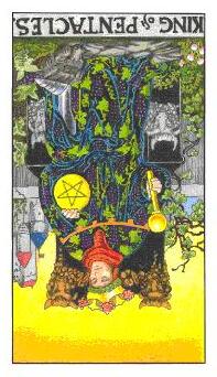 逆位錢幣國王塔羅牌