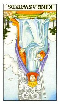 逆位寶劍國王塔羅牌