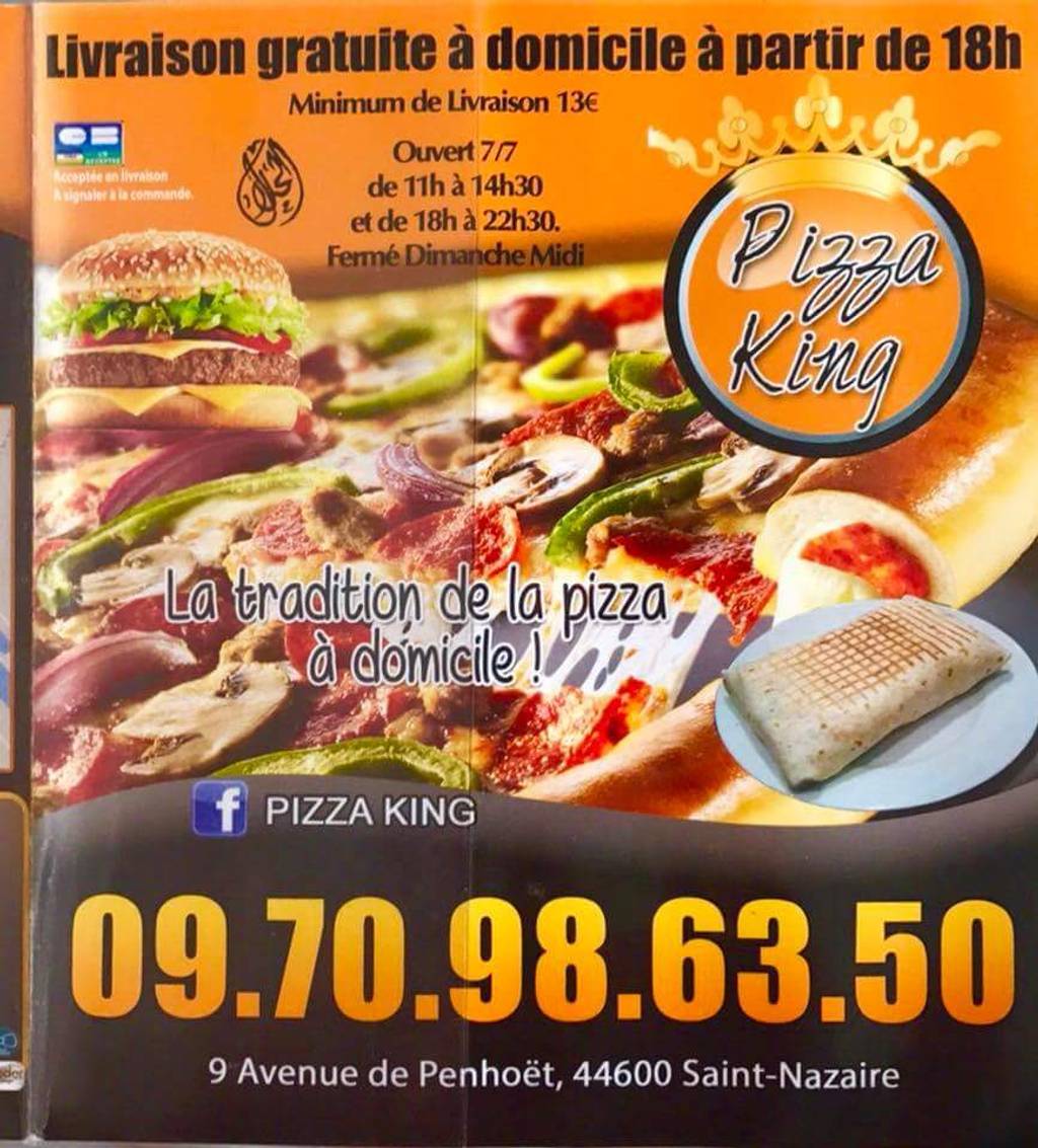 Pizza King Saint-Nazaire - Food Recipe Ingredient Cuisine Poster