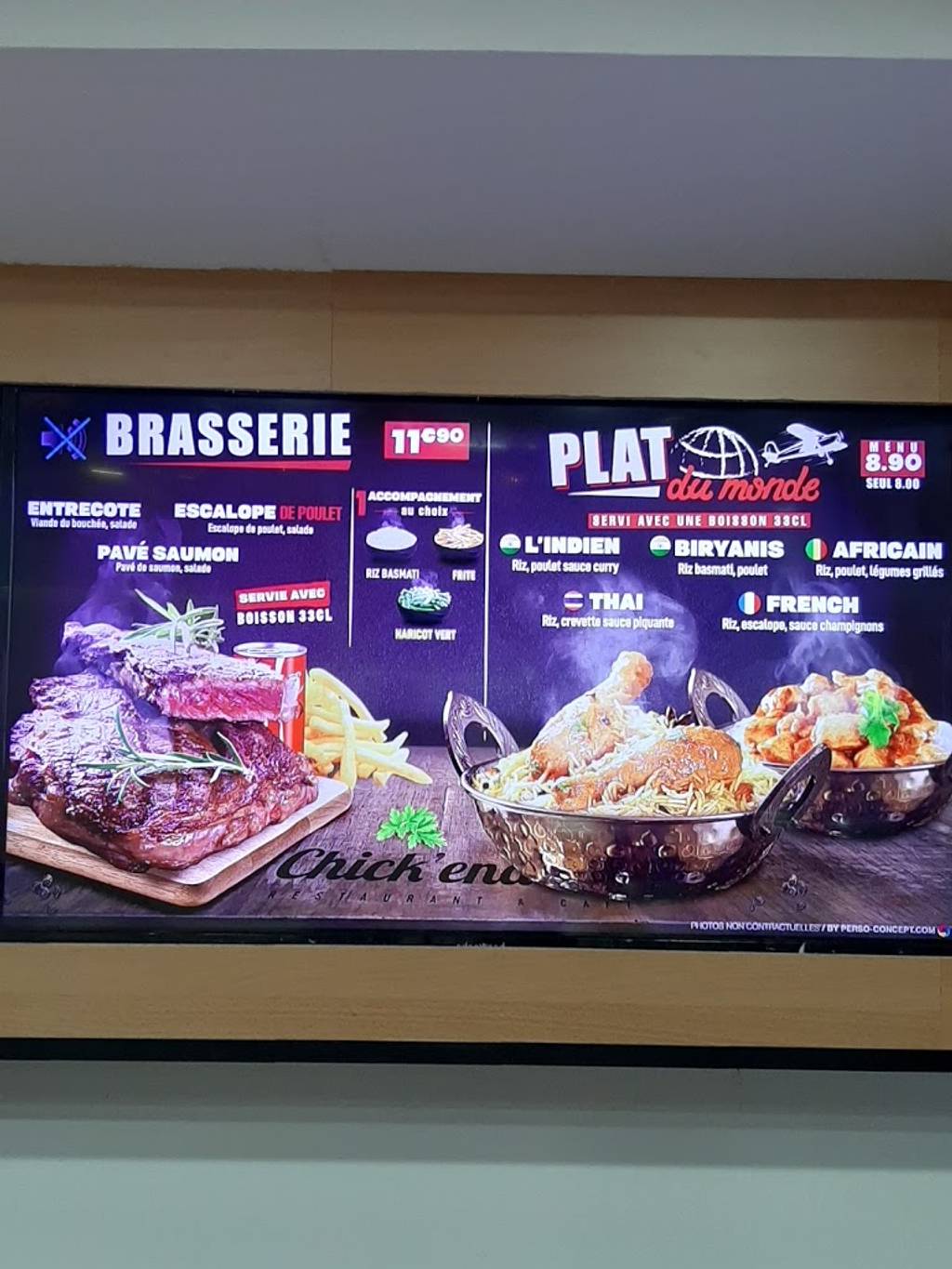 Chick'end Cergy - Food Advertising Dish Cuisine Display advertising