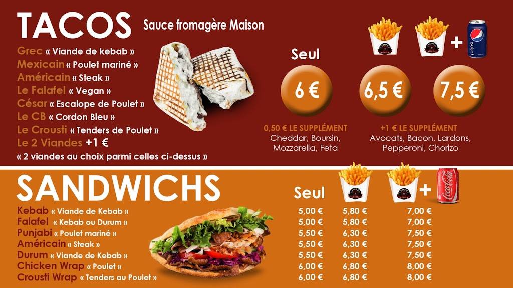 Campus Grill II - Bonaparte Reims - Junk food Fast food Food group Menu Food