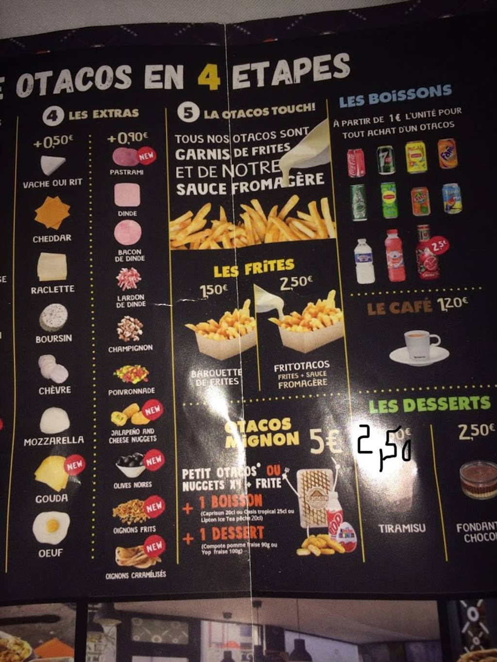 O'Tacos - Voisins-le-Bretonneux Fast-food Voisins-le-Bretonneux - Menu Advertising Food Cuisine