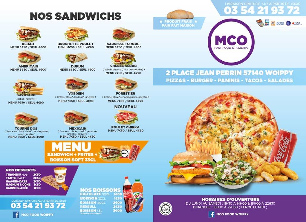 Pizzeria M.c.o Fast-food Woippy - Food group Dish Junk food Fast food Food