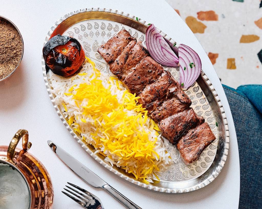 Shabestan - Grenelle Paris - Food Tableware Chelow kabab Corn on the cob Ingredient