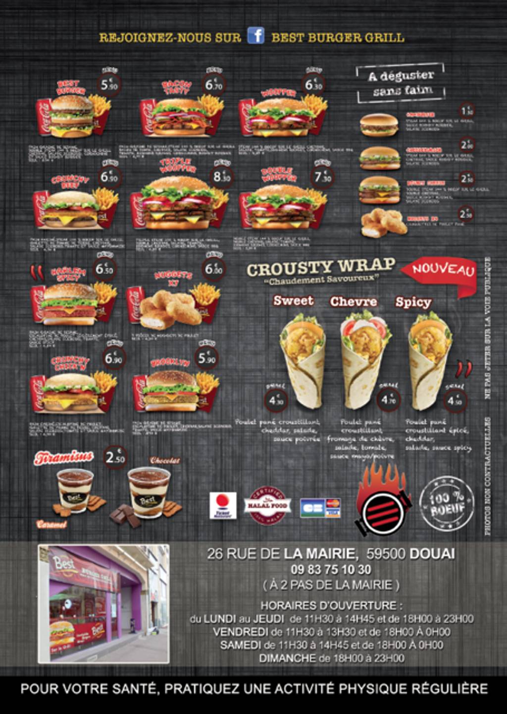 Burger Qui Fume Burger Douai - Advertising Menu Dish Cuisine Fast food