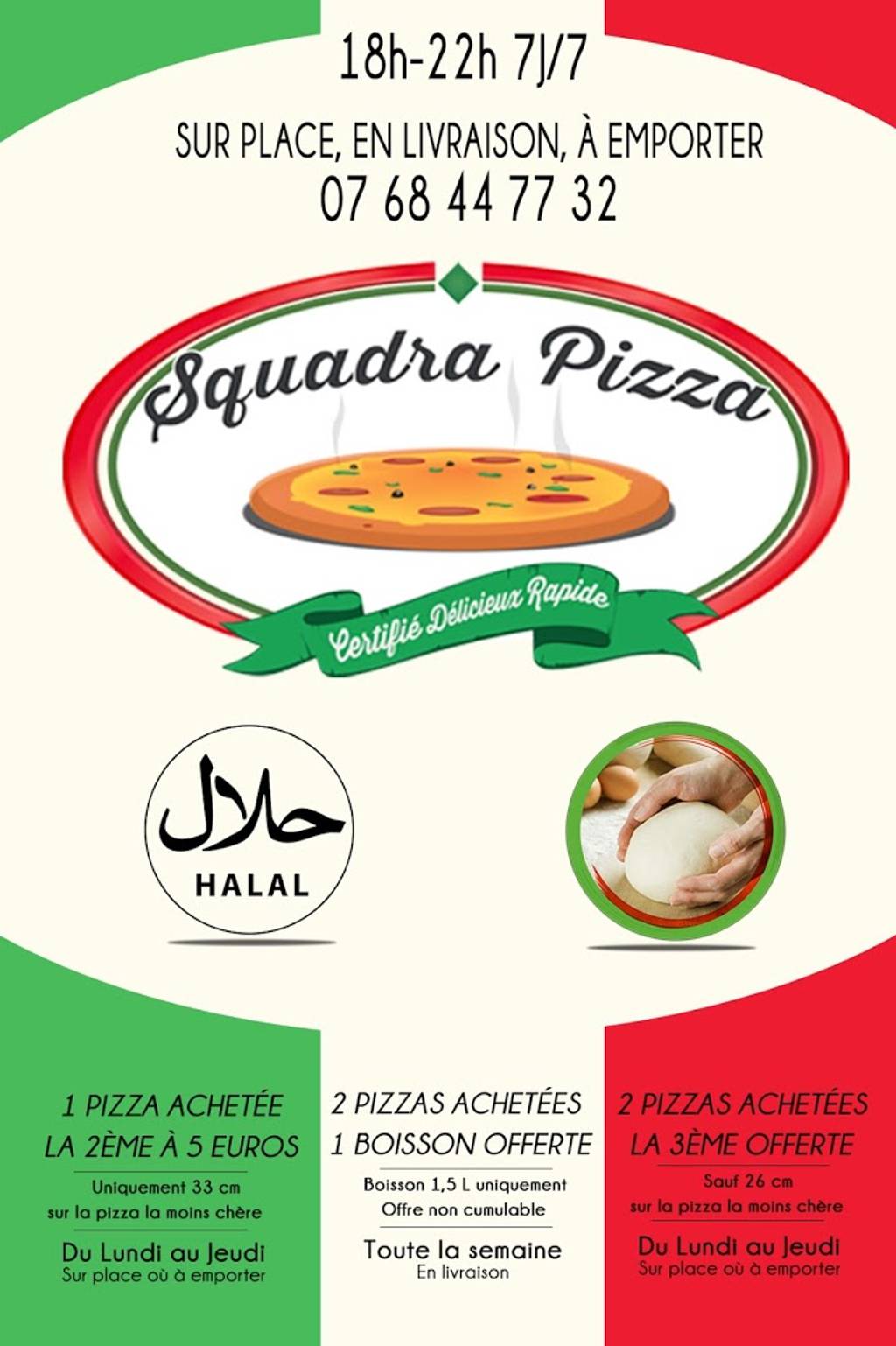 Squadra pizza Fast-food Chambéry - Flyer Food Dish Recipe Advertising