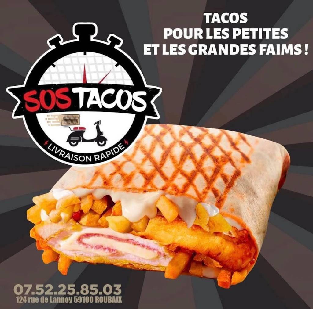 SOS Tacos Roubaix - Food Ingredient Fast food Font Dish