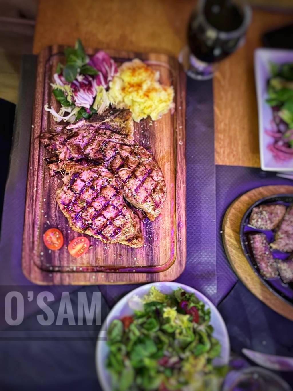 O'SAM steak house Le Mans - Food Green Ingredient Recipe Purple