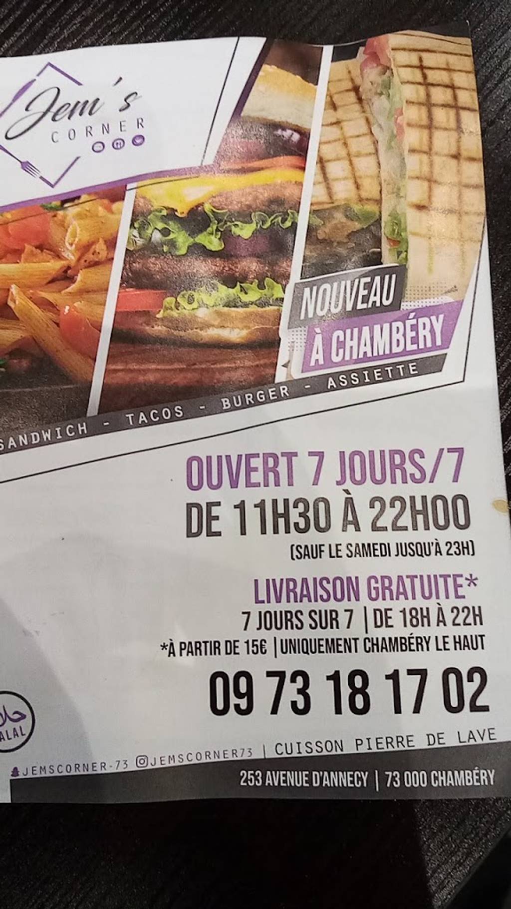 Jem's corner Burger Chambéry - Food Dish Comfort food Street food Cuisine