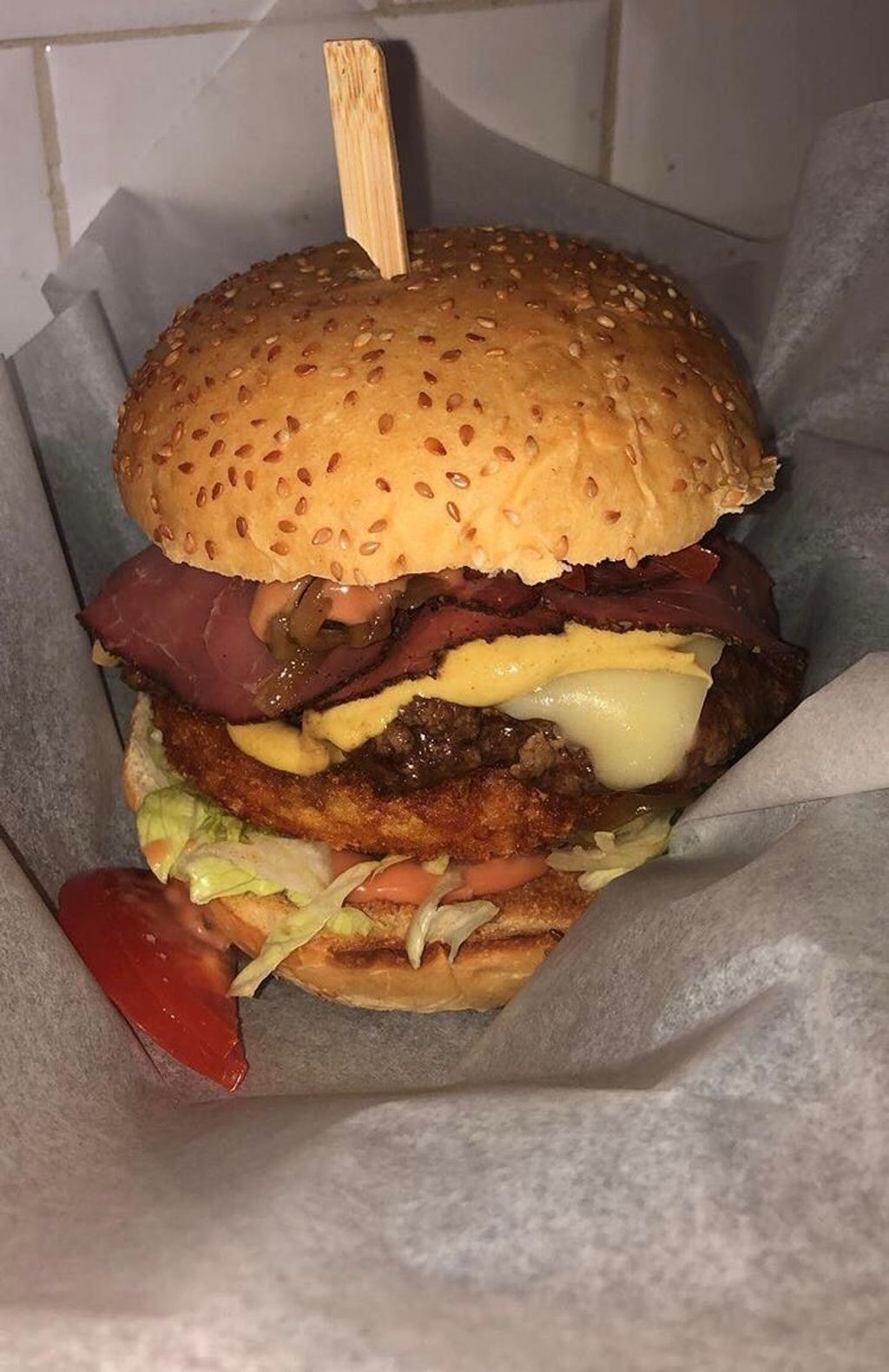 POIVRON ROUGE le burg'R Paris - Dish Food Hamburger Fast food Junk food