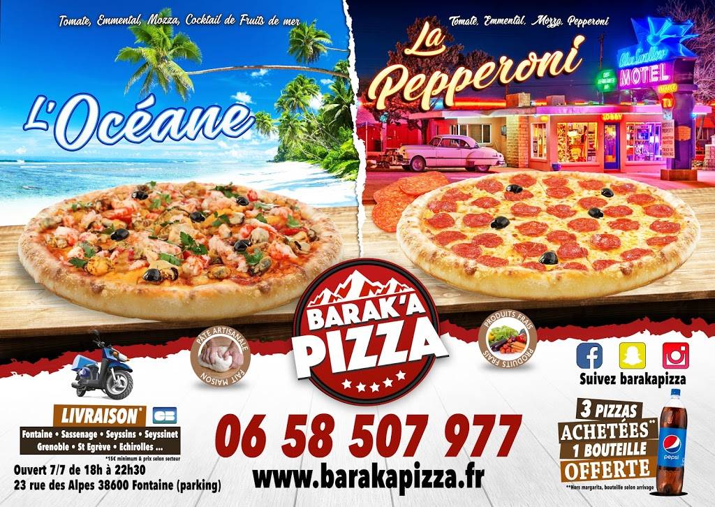 Baraka Pizza Fontaine Fast-food Fontaine - Dish Cuisine Food Pizza Ingredient