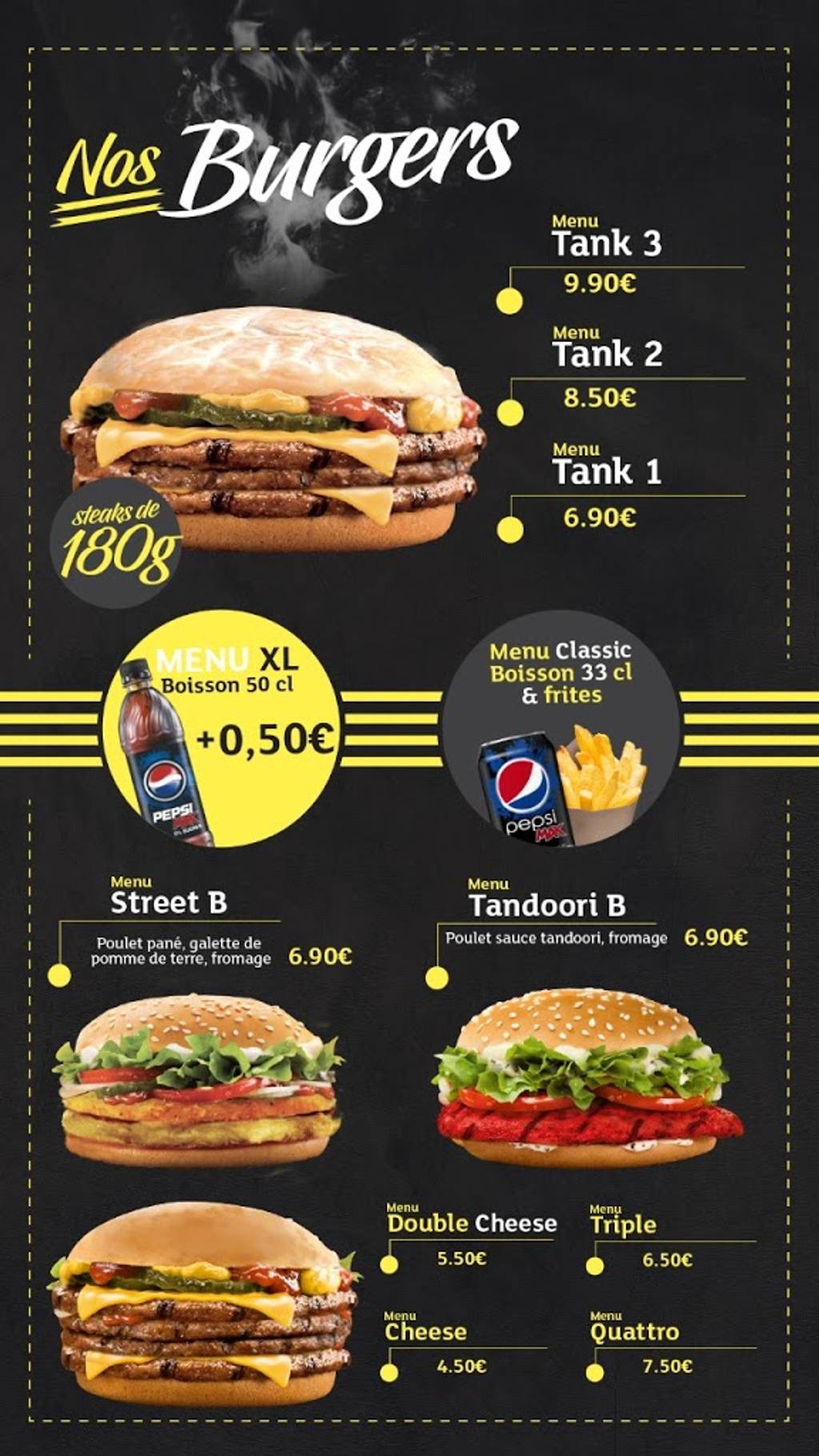 Chicken Street Évry-Courcouronnes Burger Évry-Courcouronnes - Hamburger Fast food Food Cheeseburger Menu