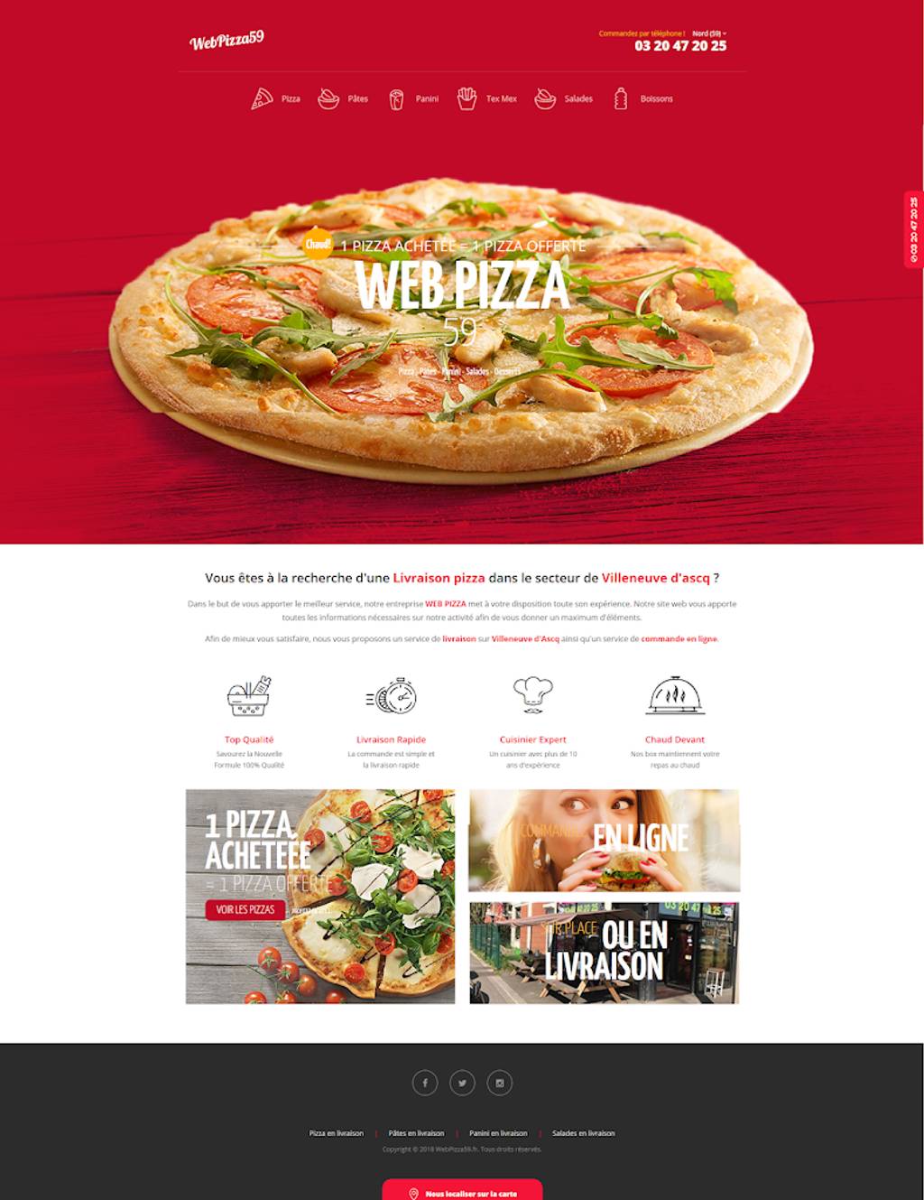 Web Pizza Fast-food Villeneuve-d'Ascq - Dish Cuisine Food Fast food Ingredient