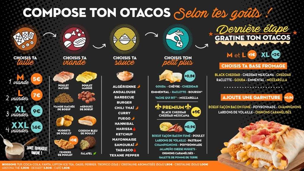 O'Tacos Clermont, La Pardieu Fast-food Clermont-Ferrand - Food Menu Food group Cuisine Dish