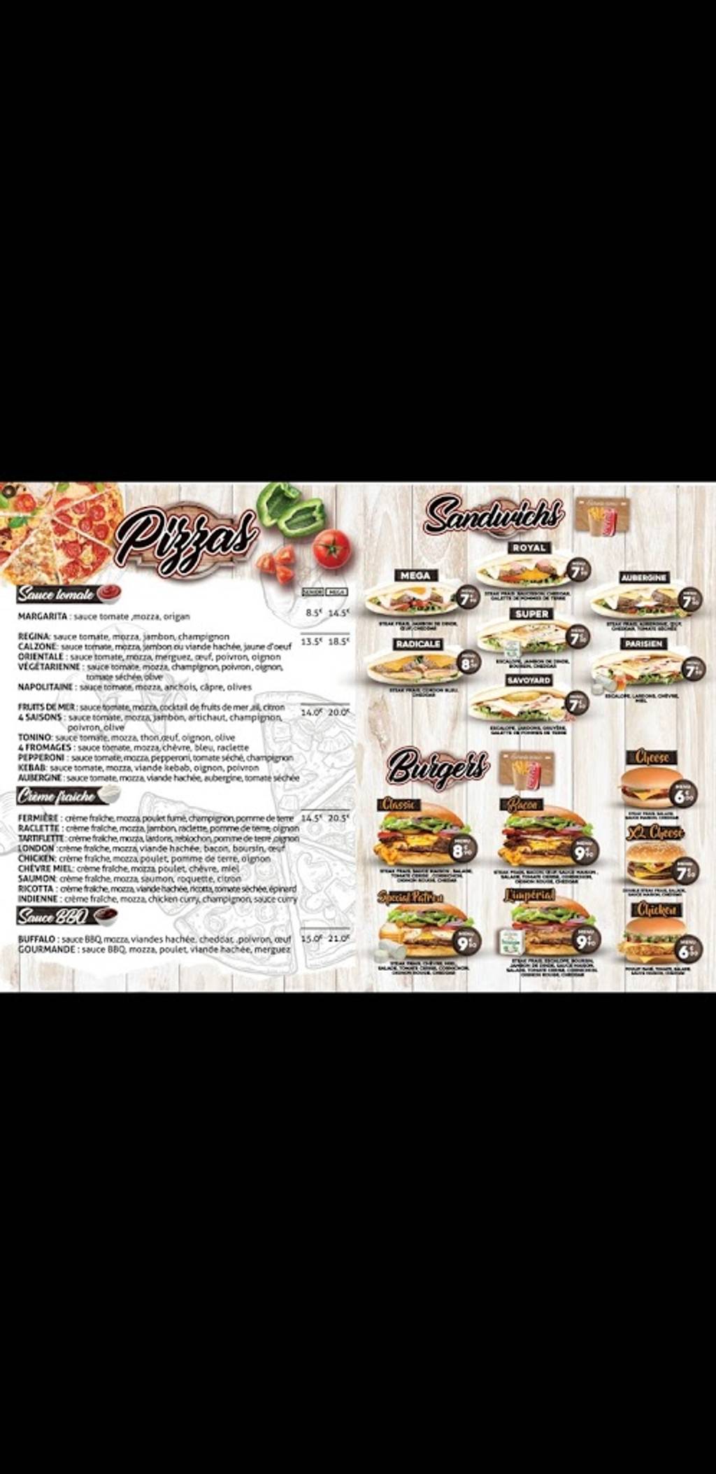 Euro pizza Burger Gagny - Menu Recipe Cuisine Font Food