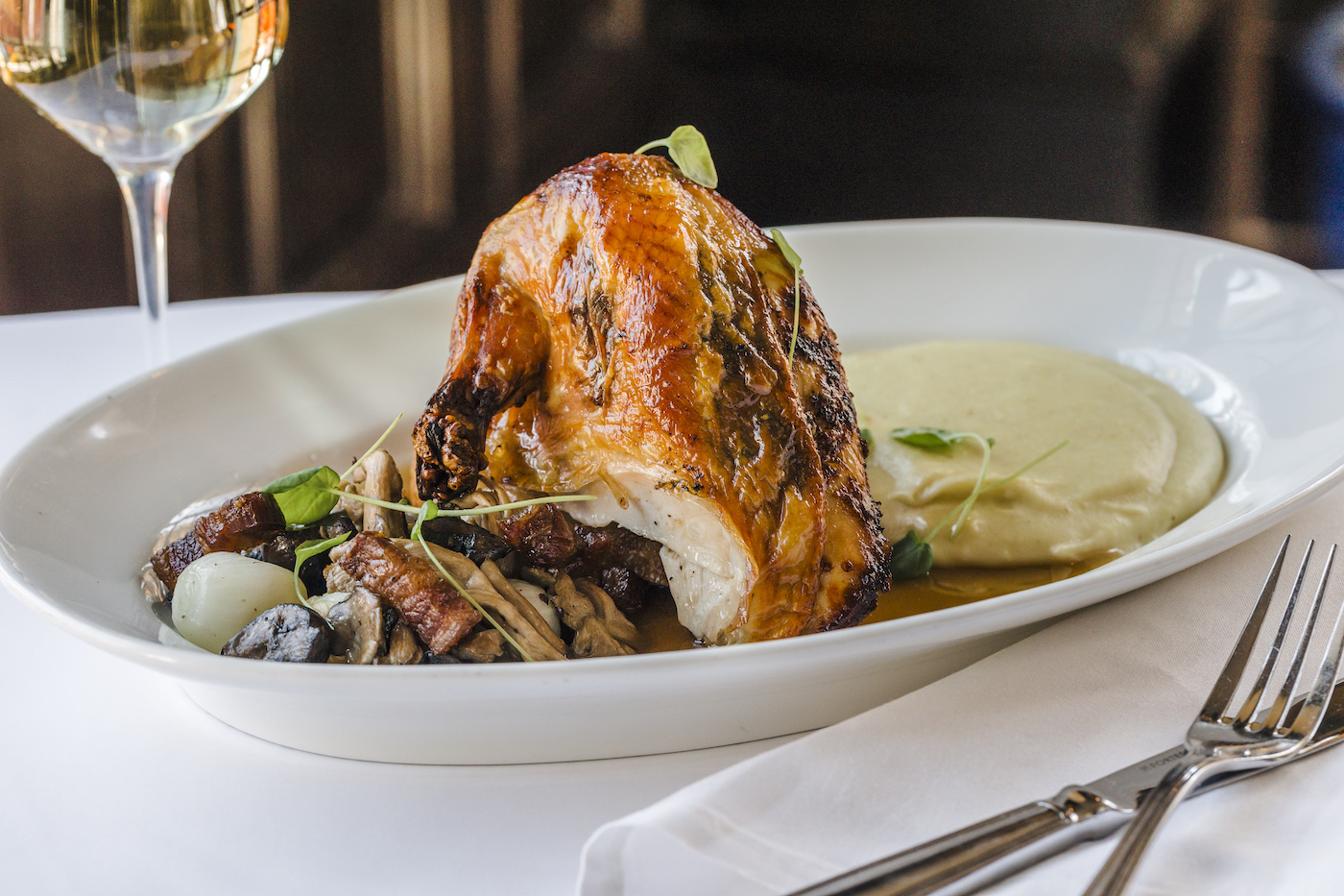 Mon Ami Gabi's Famous Roast Chicken available on Christmas Eve