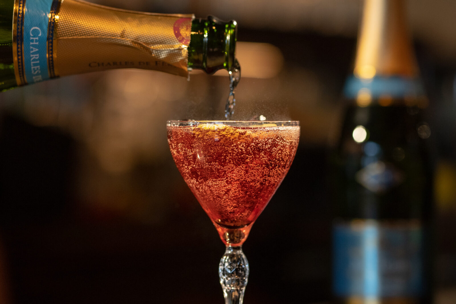 Mon Ami Gabi's Kir Royale cocktail, available on New Year's Eve.