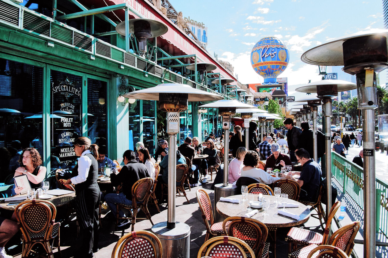 Patio view at Mon Ami Gabi Las Vegas