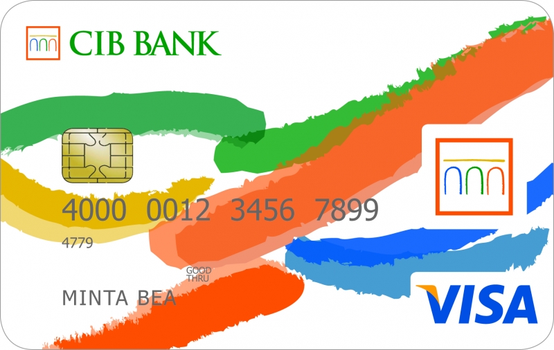 CIB VISA Inspire Elektronikus Bankkártya (nem dombornyomott)