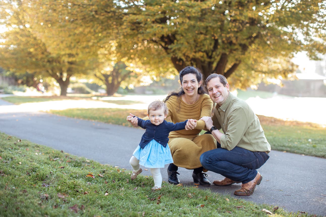 Monica, Matthew & Flora in the San Francisco Botannical Gardens 1.