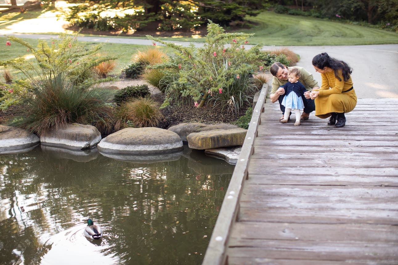 Monica, Matthew & Flora in the San Francisco Botannical Gardens 2.