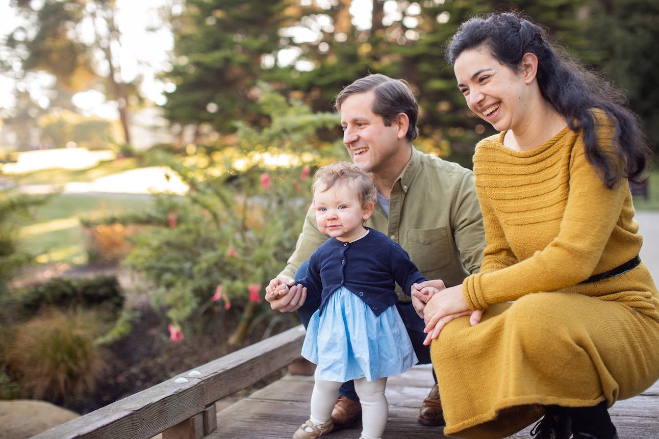 Monica, Matthew & Flora in the San Francisco Botannical Gardens 3.