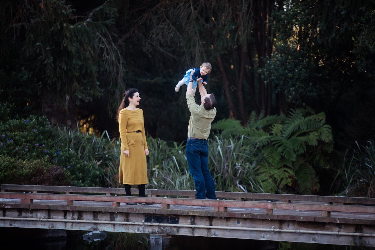 Monica, Matthew & Flora in the San Francisco Botannical Gardens 5.