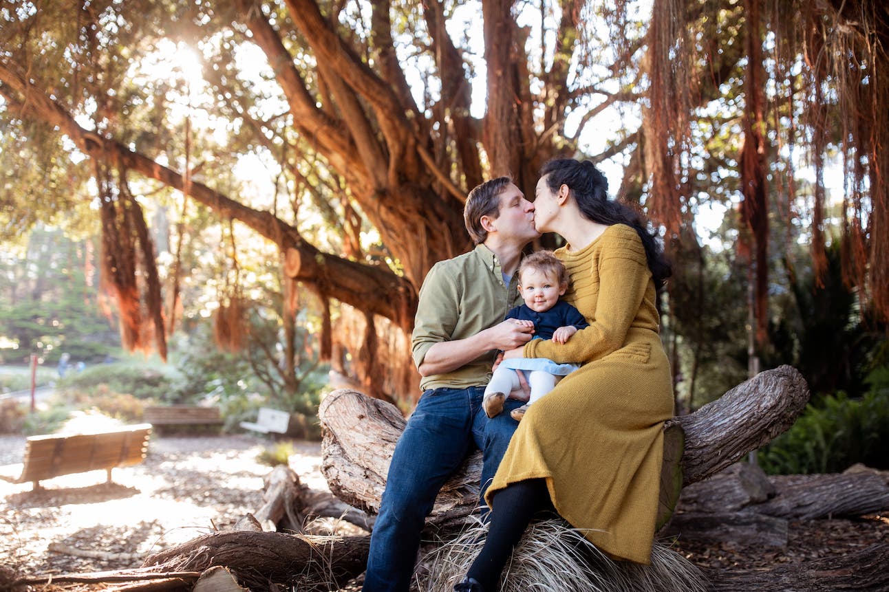 Monica, Matthew & Flora in the San Francisco Botannical Gardens 6.