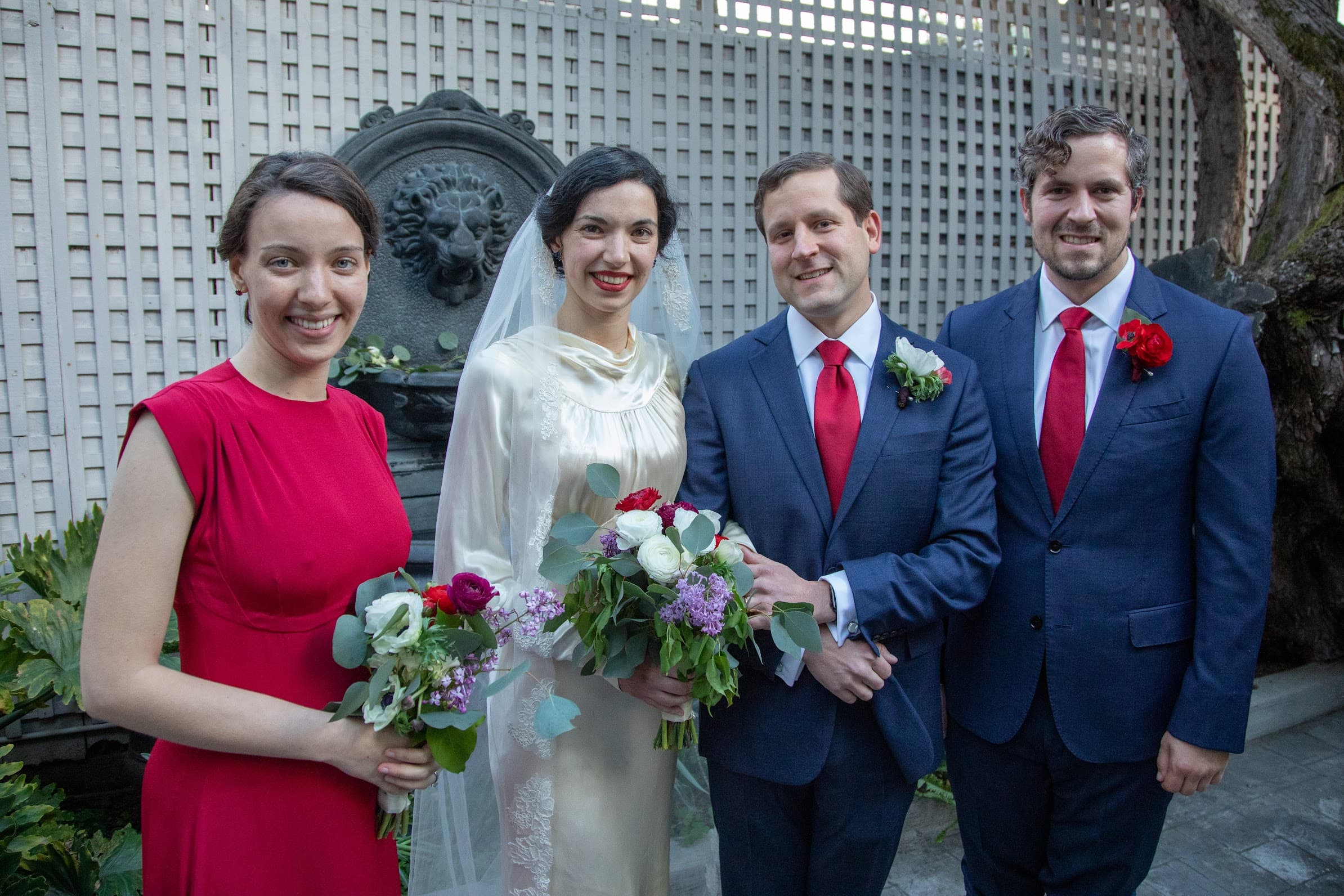 Matthew, Monica, Eric, and Becca at our wedding.