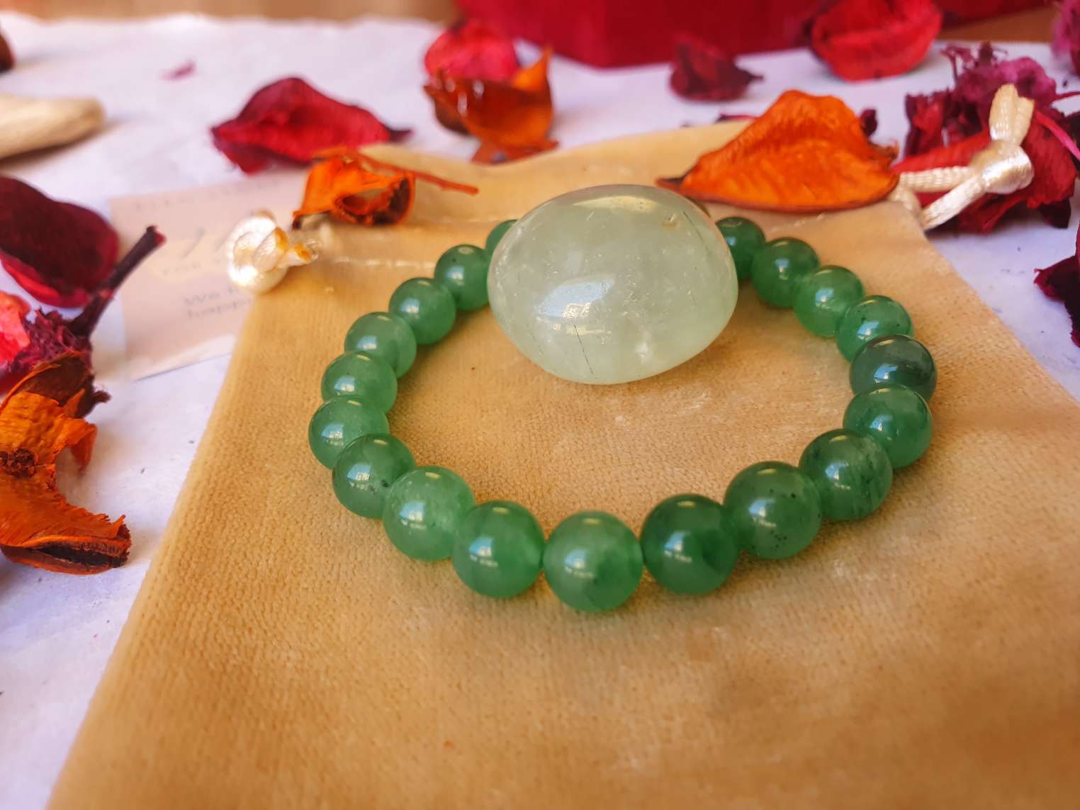 Bracelet aventurine verte - Bonne humeur 💎