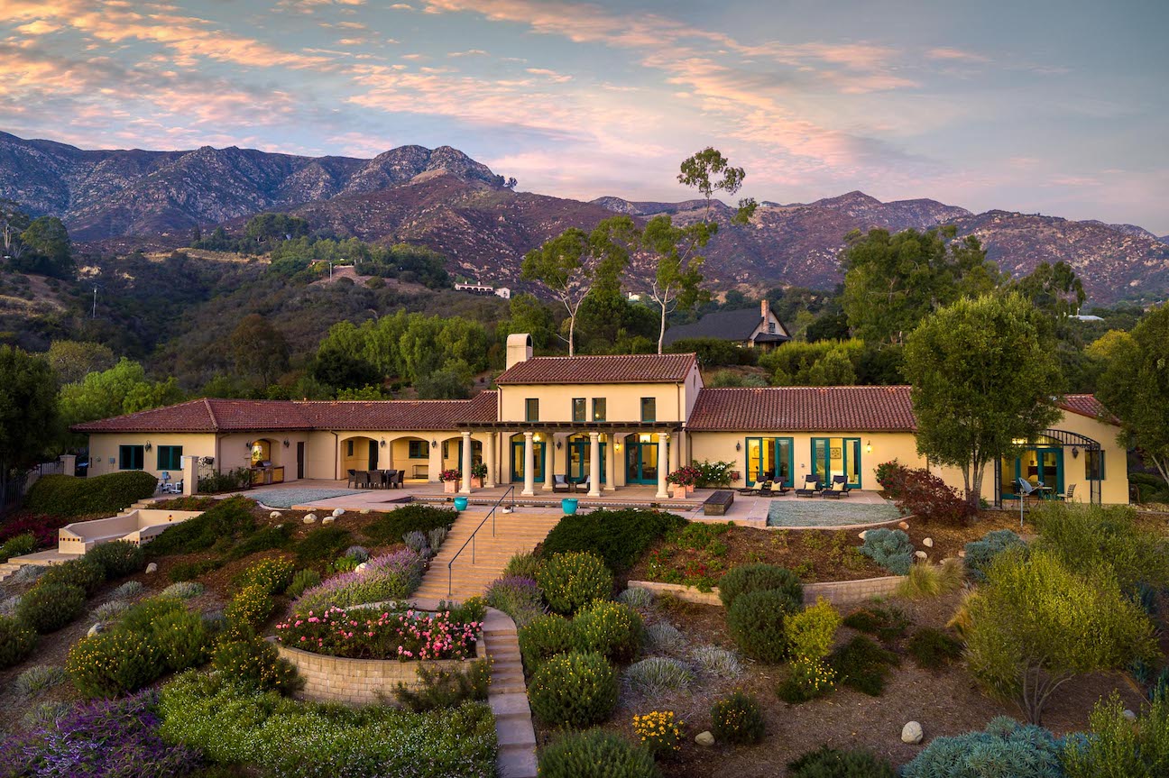 Birds eye view of Ocean View Mediterranean-Style Estate 