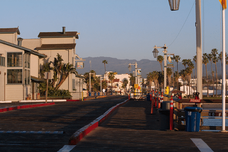 A photo of Stearns Wharf in Santa Barbara, CA