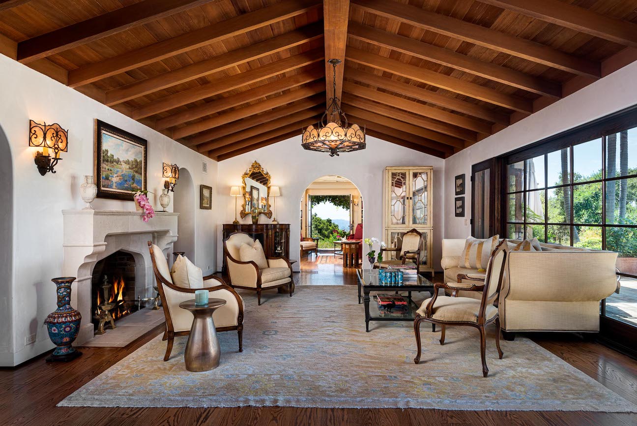 This staged living room allows potenital buyers to see themselves living in the American Riviera
