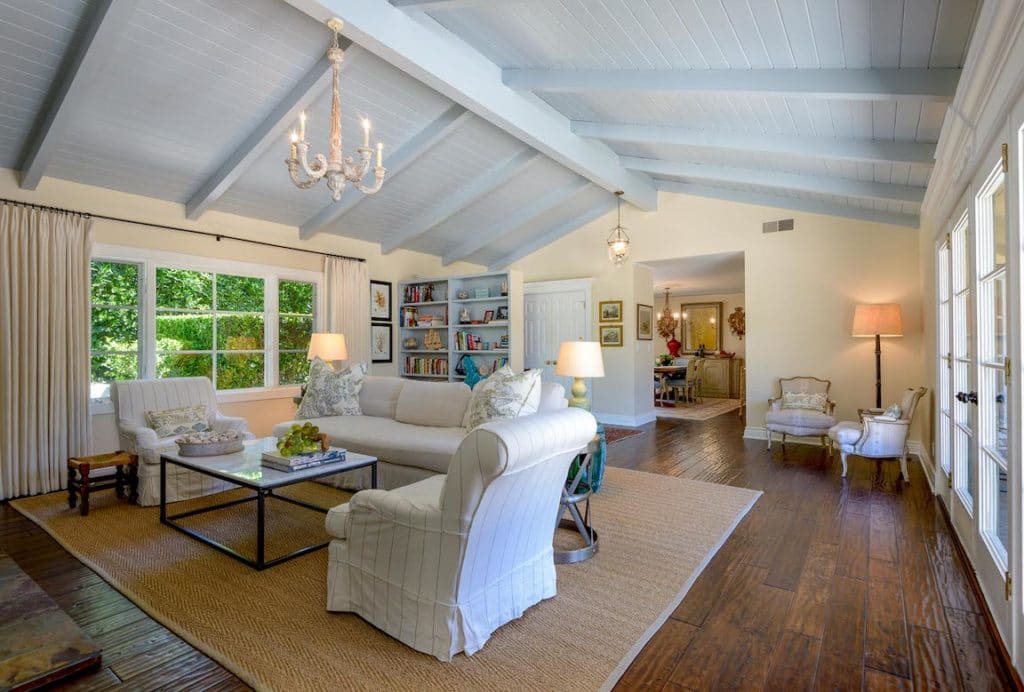 Stylish living room of a of a home in the Santa Barbara housing market