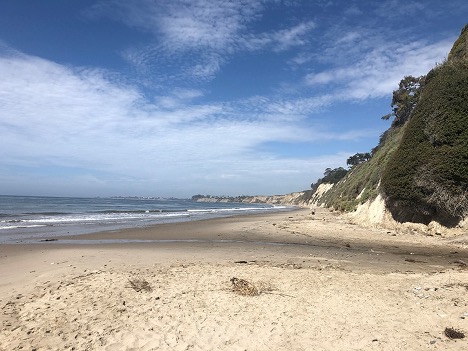 private beach wiht white sand and blue sky