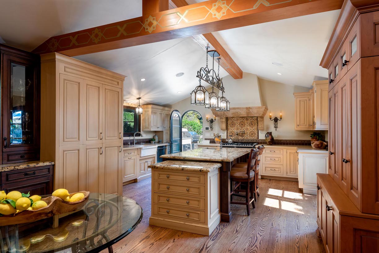 An instagram worthy kitchen in a home for sale in Santa Barbara