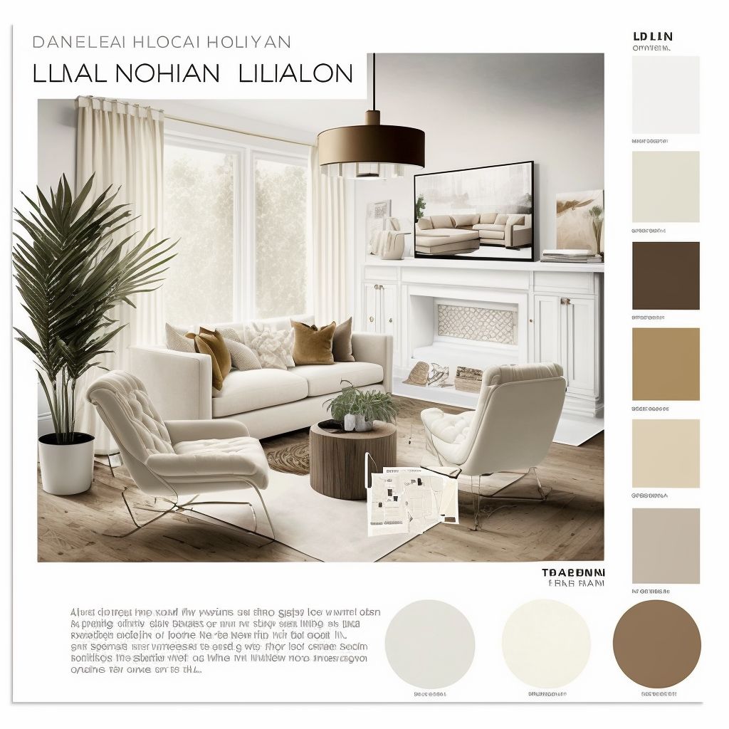 Modern Living Room Elegance: White, Beige & Light Brown