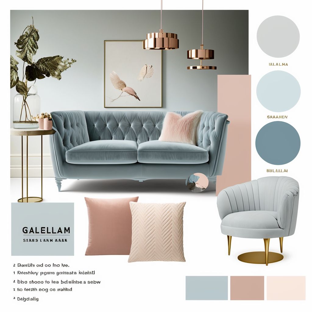 Coastal Living Room Bliss: Powder Blue, Soft Pink & Beige