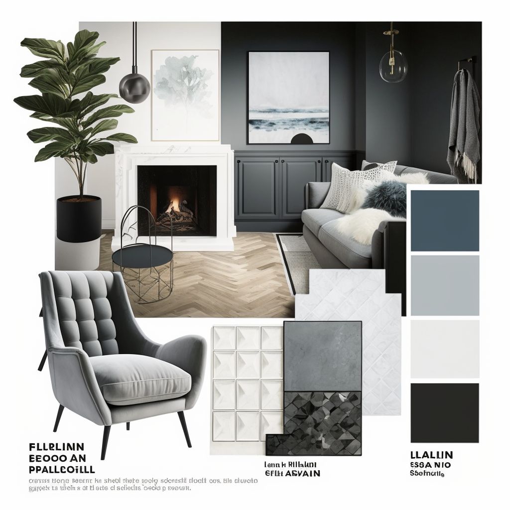 Industrial Living Room: Chic Monochrome Comfort