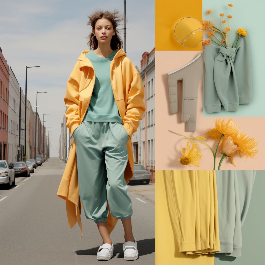 Vibrant Streetwear Fashion: Sunshine, Coral, Turquoise Bliss