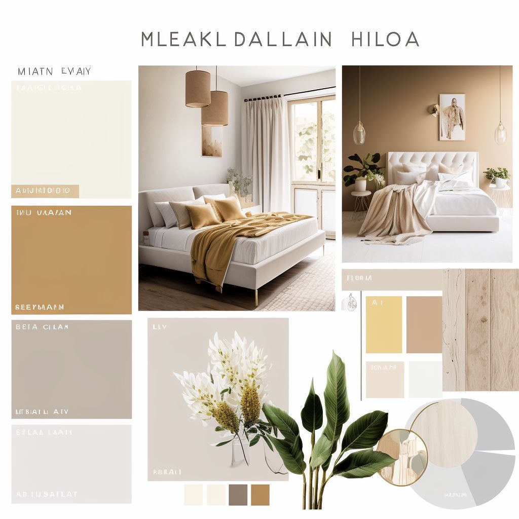 Modern Serenity: White, Beige & Light Brown Bedroom