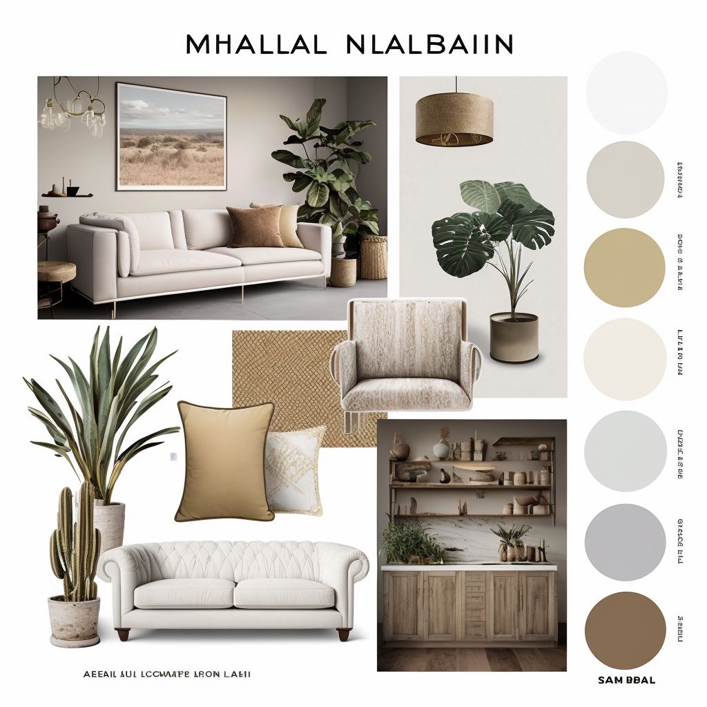 Boho Bliss: White, Beige & Light Brown Living Room