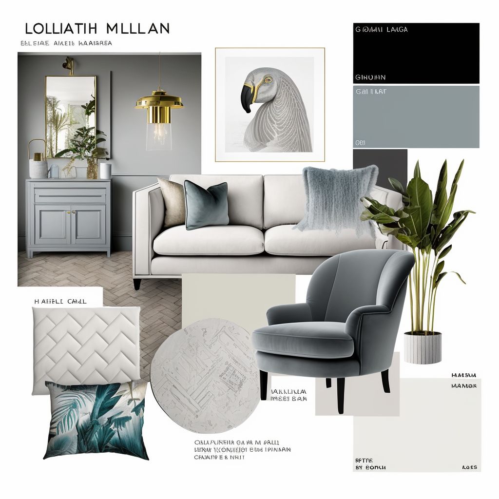 Coastal Living Room Serenity: White & Grey Harmony