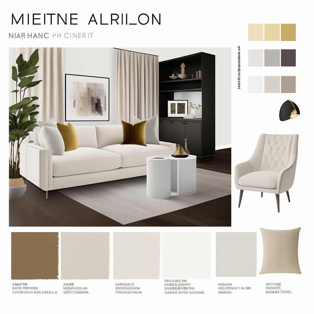 Modern Living Room Elegance: White, Beige & Light Brown