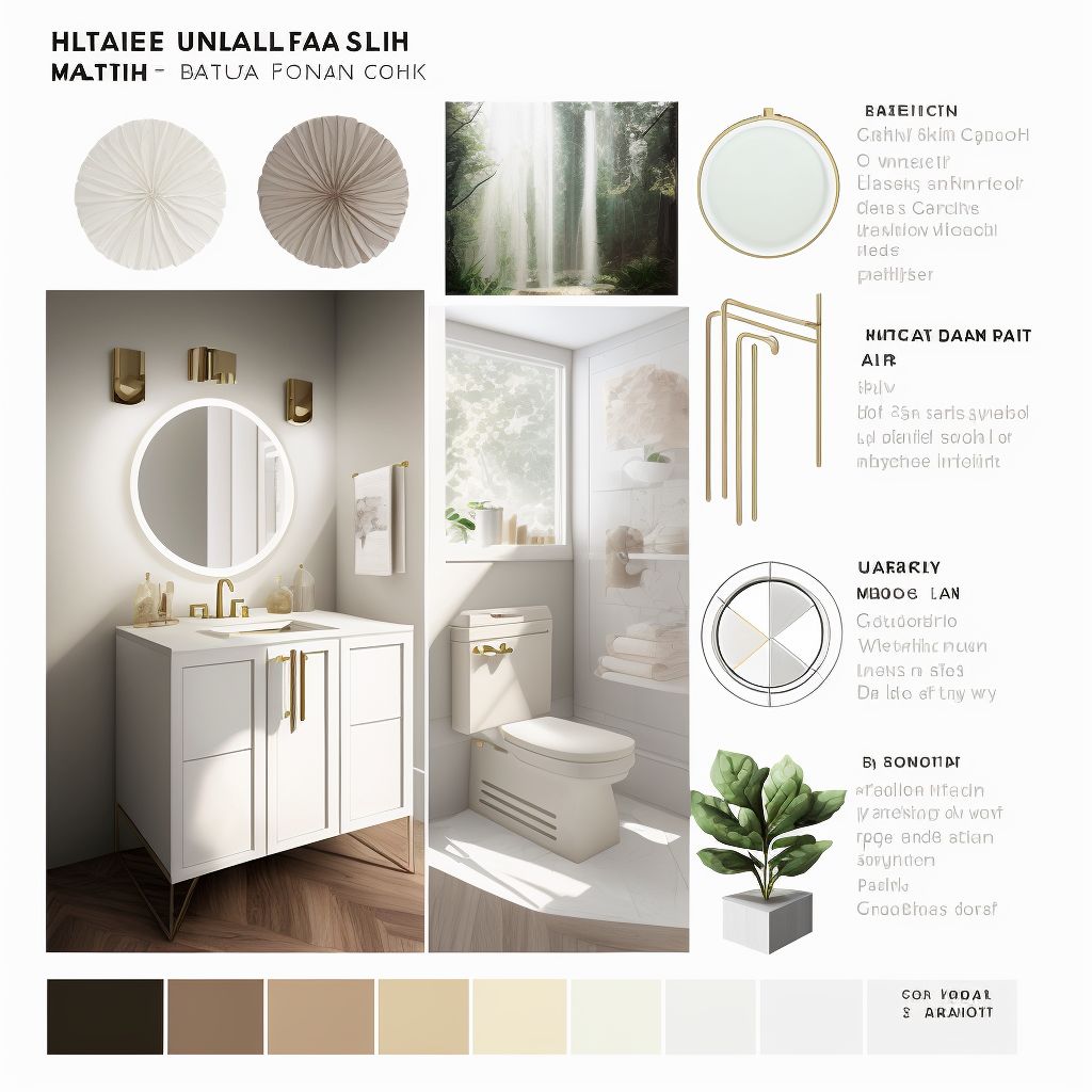 Modern Bathroom Serenity: White, Beige & Light Brown