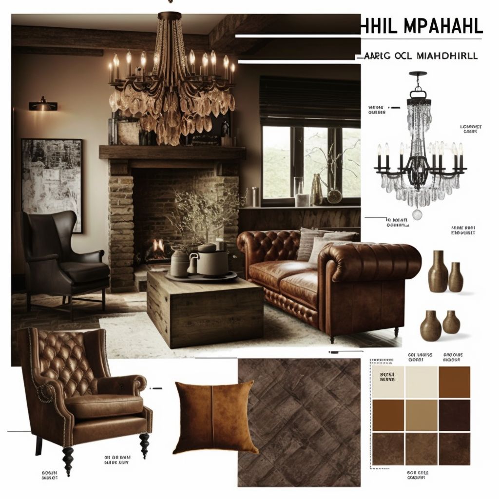 Industrial Living Room: White, Beige & Light Brown Elegance